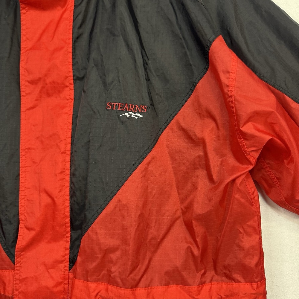 Sterns Dry Wear Jacket‎ Men's Medium Hooded Rain Jacket Waterproof Red *Flawed* - Picture 5 of 14
